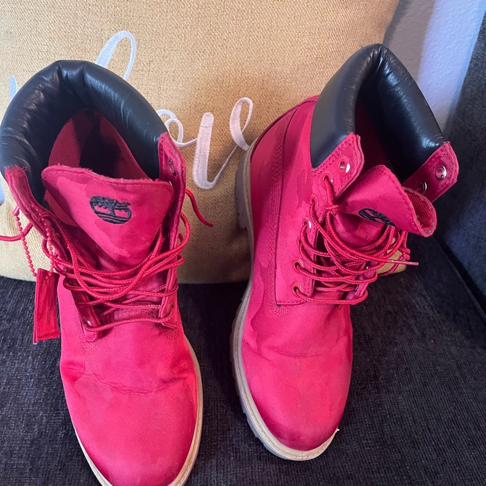 Timberlands All Red